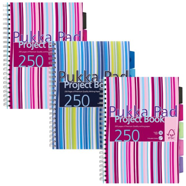 Pukka Pad Poly Project Book A4 Blue/Pink