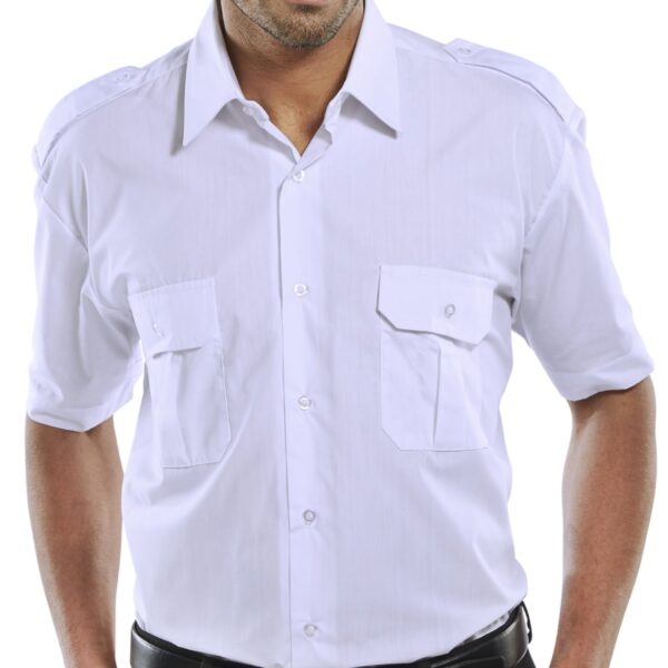 PILOT SHIRT S/S WHITE 14.5