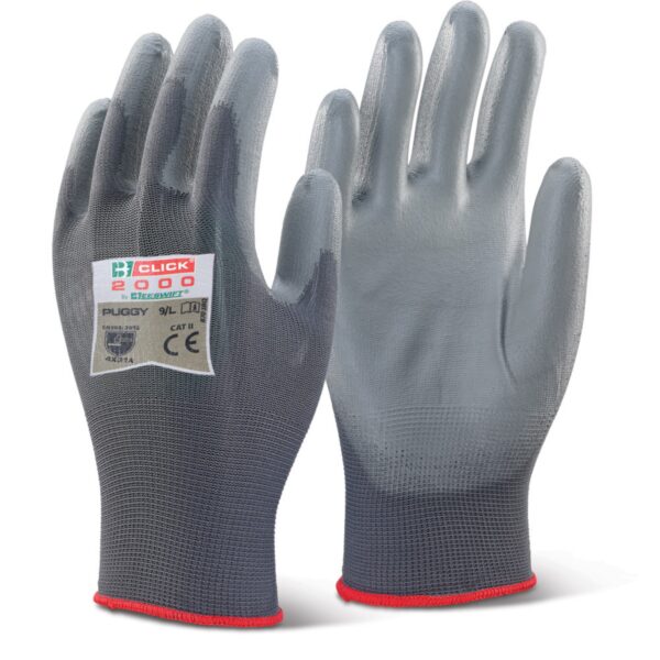 PU COATED GLOVE GREY LARGE