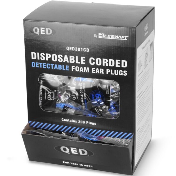 QED CORDED BLUE DETECTABLE EAR PLUG