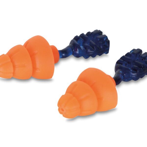 ORANGE TRI FLANGE REUSABLE EAR PLUG SNR