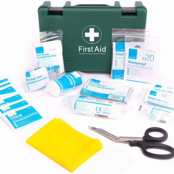 Blue Dot Vehicle First Aid Kit Green Box