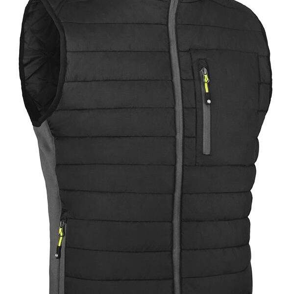 FLEX WORKWEAR PADDED BODYWARMER BLACK/GR