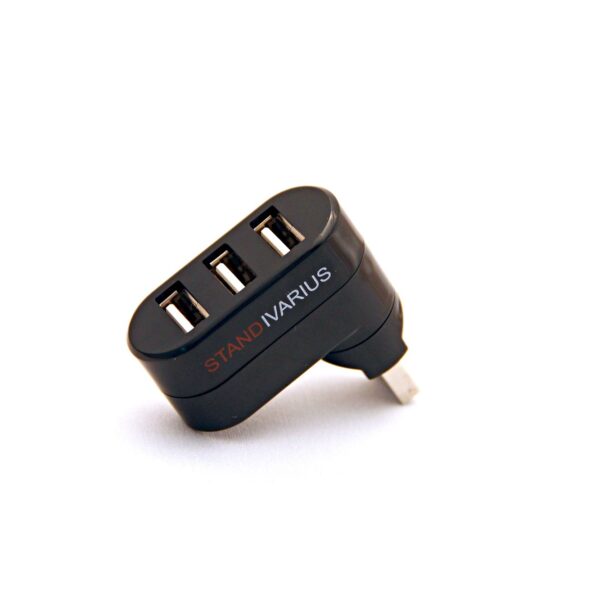 1 to 3 USB Hub Extender - Black