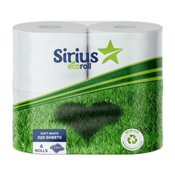 2 Ply White Satino 320 Sheet Toilet Roll