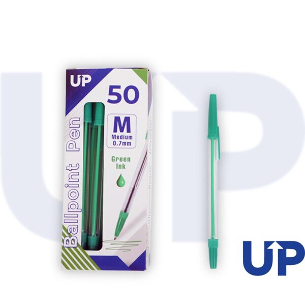 UP Ballpoint Pen Medium Green (50)