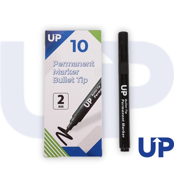 UP Permanent Marker Bullet Tip Blk (10)