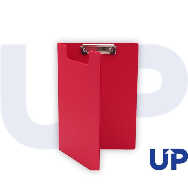 UP A4 PVC Fold Over Clipboard Red (10)