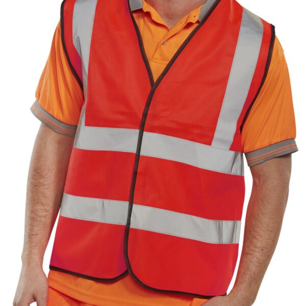 BSEEN EN ISO 20471 VEST RED XXL